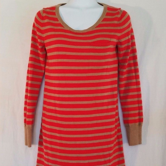 GAP Womens Sweater‎ Striped Wool Felt Knit Crew - Picture 1 of 5